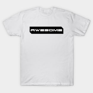 Awesome simple cyberpunk urban slang letters white T-Shirt